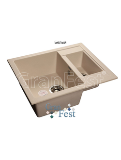Мойка из искусственного камня GranFest QUADRO GF-Q610K с сифоном