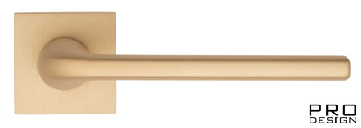 Дверная ручка на квадратном основании Fratelli Cattini "LINEA" 8-KD золото крайола