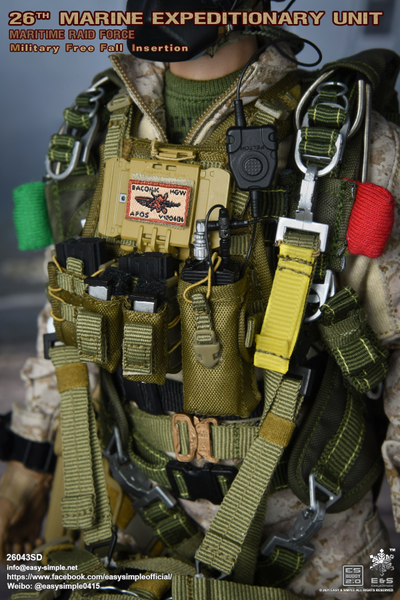 Американский морской пехотинец с парашютом - Коллекционная ФИГУРКА 1/6 MEU MRF Military Free Fall Insertion Desert (26043SD) - Easy&Simple