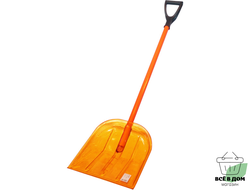 Лопата поликарбонат ал чер v- руч.  340х385мм "ПОЛИМИНИ"