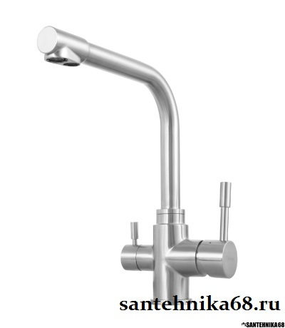 Смеситель для кухни из нержавеющей стали с подключением к фильтру с питьевой водой Lemark Expert LM5061S