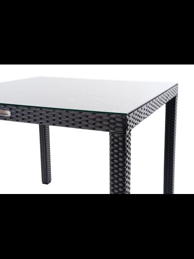 Плетеный стол Milano 90 см черный