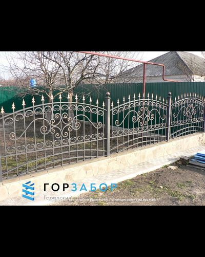 Крепкий кованый забор KZ1505