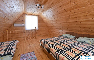 Двухэтажный дом из деревянного бруса №502 с бассейном