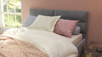 Кровать  двуспальная, MyCloud Мальта с подъемным механизмом, бельевым ящиком, мягкое изголовье, спинка квадратами