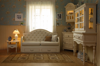 Тумба-столик круг Валенсия 2-34 из массива сосны 66 х 66 х 49,5 см