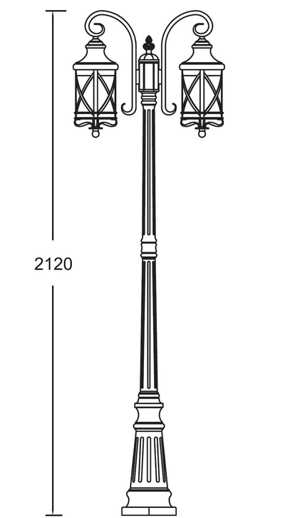 Садово-парковый светильник серии  Lucerna 2 bg(178см)