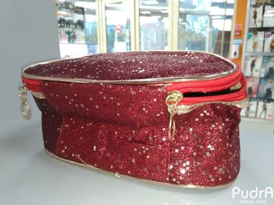 Косметичка сундук Звезды, отдел на молнии, красный