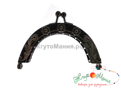 Металлическая застёжка для сумки - ВС-02 Фермуар 8см*4,5см - ЧЁРНЫЙ