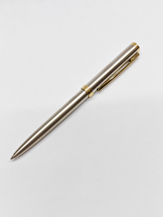 Ручка шариковая Senator серебро с Золотым. Цена с гравировкой!