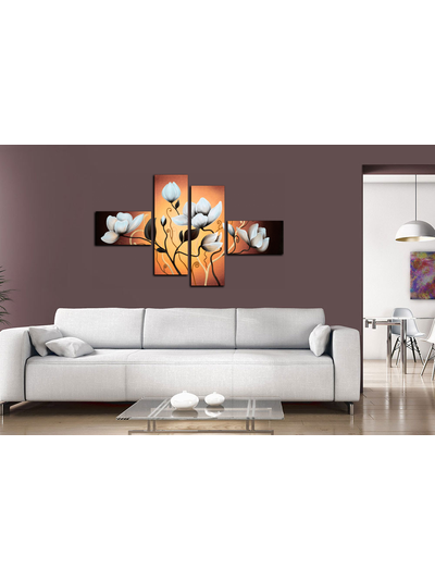 Модульная картина "Белый цветок"