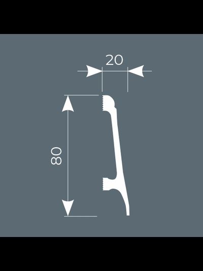 Cosca напольный плинтус, экополимер PX018