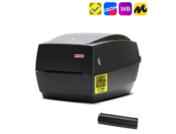 Термотрансферный принтер этикеток MERTECH TLP100 TERRA NOVA (300 DPI) USB, RS232, Ethernet Black с отделителем