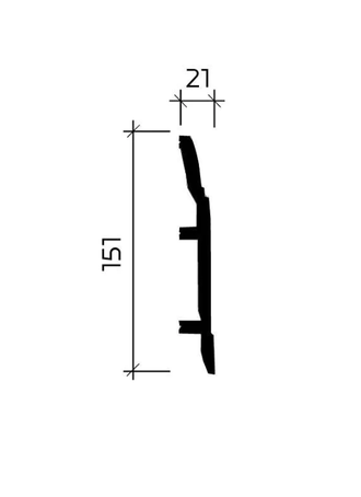 Плинтус 6.53.102 - 151*21*2000мм