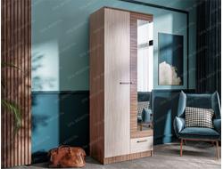 ЛДСП Шкаф АДЕЛЬ 0,8 Ясень Шимо темный-светлый