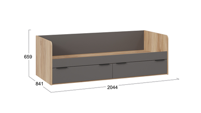 Детская ПОРТО - Кровать Яблоня Беллуно/Графит софт