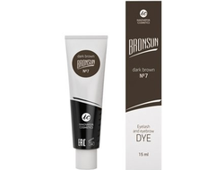 Краска для ресниц и бровей BRONSUN, цвет темно-коричневый #7, 15мл
