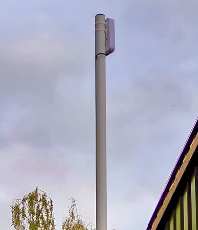 BOXFORCAM Труба без фланцев 150 см. для крепления уличных модемов, элементов слаботочного оборудования систем безопасности, интернет вещей, IT (чёрная/белая)