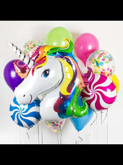 Набор из шаров "Радужный Единорог"