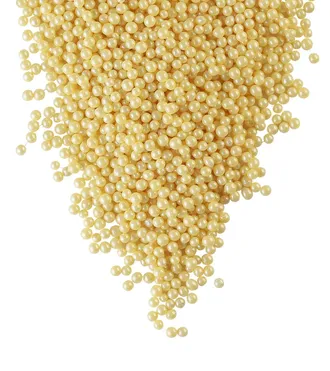 202 Драже зерновое взорванные зерна риса в цв. кондитерской глазури (Жемчуг желтый 2-5 мм)