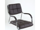 Кресло Barneo K-29 на колесиках, хром, коричневая кожа #A23