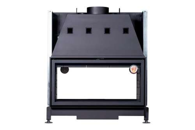 Каминная топка Вега 1000 T/ТВ белый/черный шамот туннельная, Экокамин (Россия)