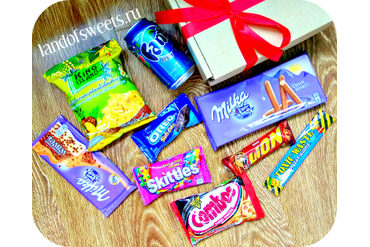 Пример состава одной из коробочек сладостей