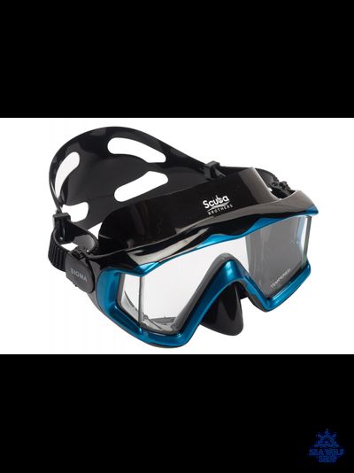 Маска для дайвинга Scuba Brothers Sigma Blue, трехстекольная