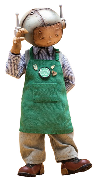 Робот-бариста Мински - Коллекционная ФИГУРКА 1/6 scale ClumsyBot series #3 Barista Minski (GHT005) - Whycat & GEARHEADTOYS