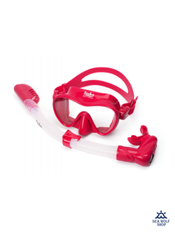 Маска для дайвинга с трубкой Scuba Brothers Flipper Red, комплект