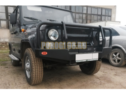 Передний силовой бампер серии Туризм на УАЗ Хантер 2003- (02.223.10)