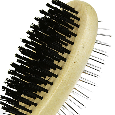 Расческа для животных 21,5х6х6см, 2-х сторонняя, дерево