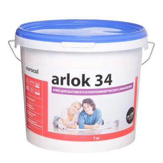 Клей для ПВХ Arlok 34 бытовой упаковка 7 кг. (Расход на 15-17 м.кв.)