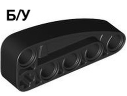 ! Б/У - Technic, Liftarm, Modified L-Shape Quarter Ellipse Thick 2 x 5, Black (80286 6378466 6407066) - Б/У