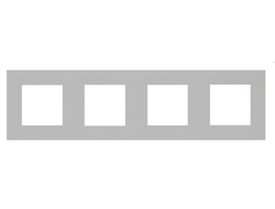 Рамка 4 поста алюминий Efapel Quadro 45