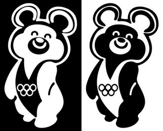 Наклейка "Мишка олимпийский"