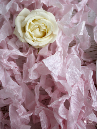 Шебби лента Свежая роза в интернет магазине "Страна лент" детали