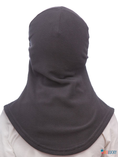 Шапка-шлем 23202-02 100% полиэстер, темно-серый 52-54