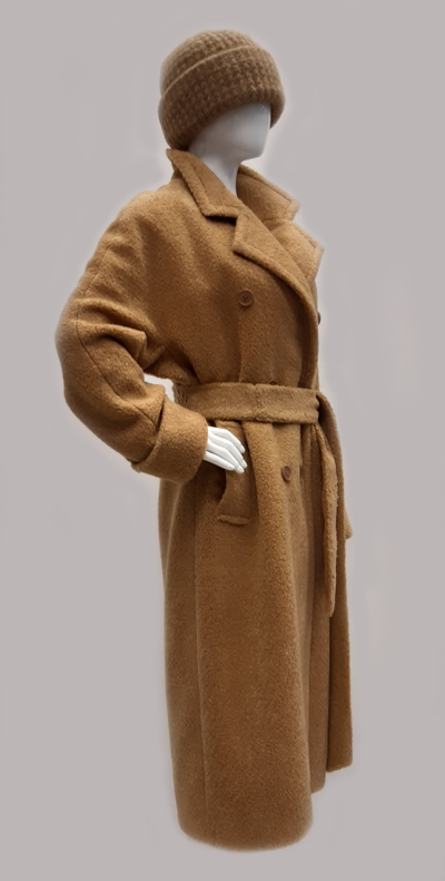 Пальто чебурашка коричневого цвета фото