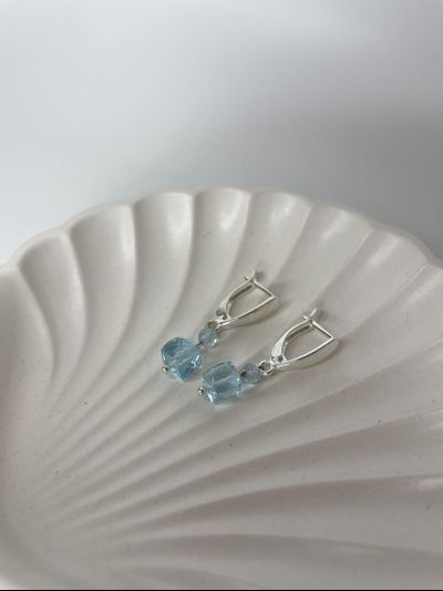 Серьги с топазом