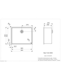 Мойка Reginox New York 50x40 Comfort PVD