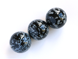 Шар Обсидиан снежный в ассортименте, США (25 мм, 20 г) №13647