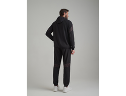 Черный спортивный костюм мужской,  15SKM-1584 , из плащевки