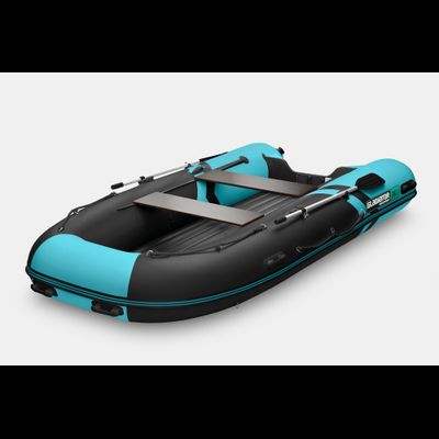 Моторная лодка GLADIATOR E380S черно-бирюзовый