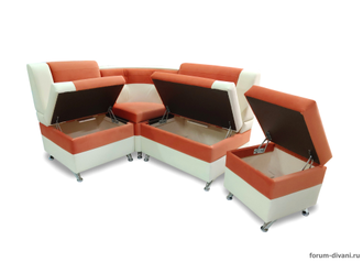 Кухонный Угловой диван "Форум-10", Велюр Ginger 036/001 Левый