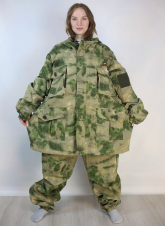 ЛЕТНИЙ КОСТЮМ ГОРКА ВЕЛИКАН МОХ № 123332 (БОЛЬШОГО РАЗМЕРА 64-66, 68-70) ТКАНЬ ТВИЛ