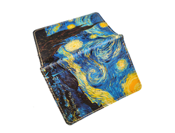 Обложка на автодокументы с принтом по мотивам картины Винсента Ван Гога "Звёздная ночь"