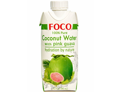Кокосовая вода с гуавой без сахара, 0,33л (FOCO)