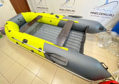 Моторная лодка Таймень NX 3800 НДНД PRO MAX желтый/графит слева