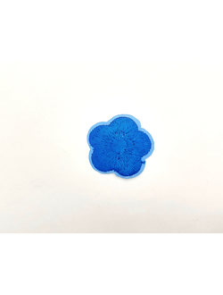 Термоаппликация цветок,  синий
